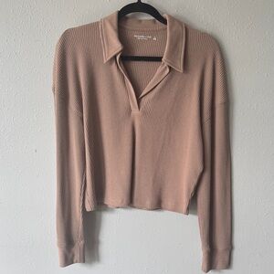 Abercrombie & Fitch Waffle Knit Top, Size Small